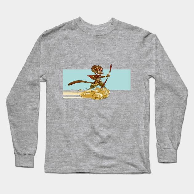 Monkey King Kid Long Sleeve T-Shirt by JeraldLewis2